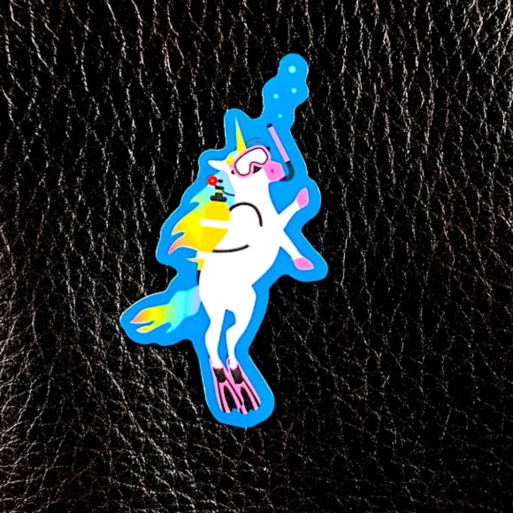 Unicorn Extreme Snorkeling Sticker